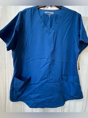 Grey's Anatomy Men's V-Neck Scrub Top - Blue